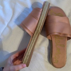 Sam Edelman pink slides espadrille